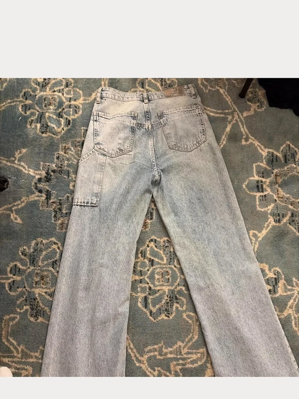 We The Free Light Blue High-Rise wide leg Denim